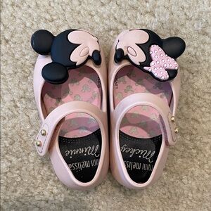 Mini Melissa Pink Minnie Mouse Mary Jane Jelly Shoes size 5